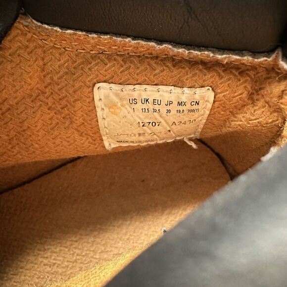 Timberland Boots Junior Boys Size 1 M Black Nubuck Premium 6" Waterproof 12707 - Picture 7 of 9